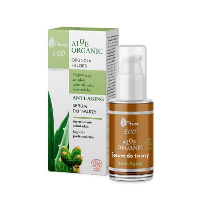 Подмладяващ и успокояващ серум за лице с алое AVA Aloe Organic 30 мл