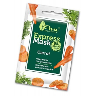 Анти-ейдж маска за лице с органичен екстракт от морков AVA Express Mask Carrot 7 мл