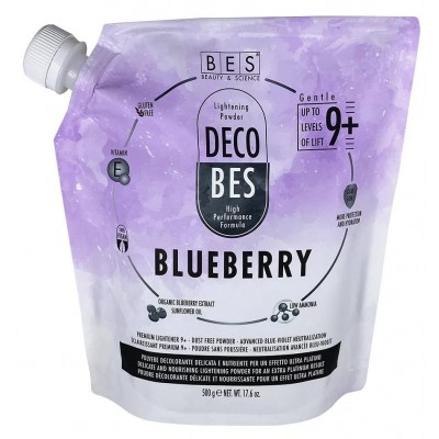 Изсветляваща пудра 9+ тона BES Decobes Blue Blueberry Powder 500 гр.