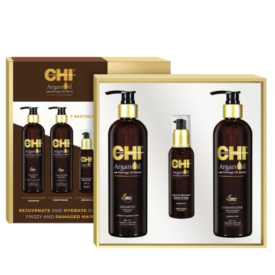 Комплект за подхранване и възстановяване на косата с арган CHI Argan Oil Gift Set