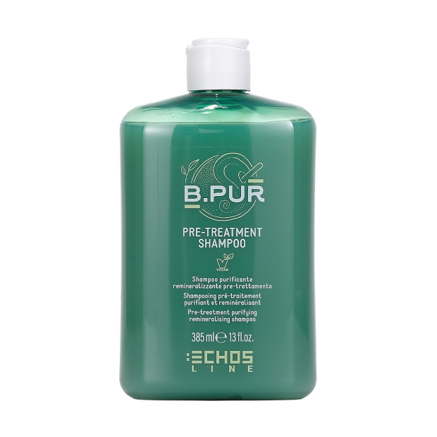 Пре-шампоан с бяла глина за дълбоко почистване Echosline B.PUR Pre-Treatment Shampoo 385 мл