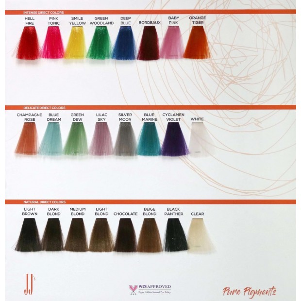 Директна боя за коса с чисти пигменти JJ’s Pure Pigments Direct Hair Color Cream 100 мл