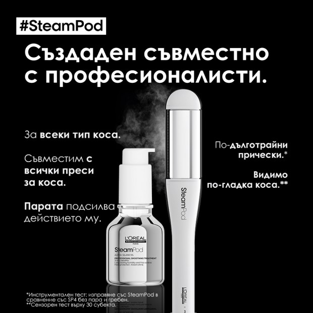 Изглаждащ серум за коса 3-в-1 SteamPod Professional Smoothing Treatment 50 мл