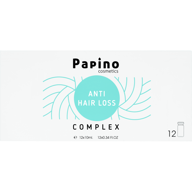 Кутия ампули против косопад Papino Cosmetics Anti Hair Loss Complex 12 ...