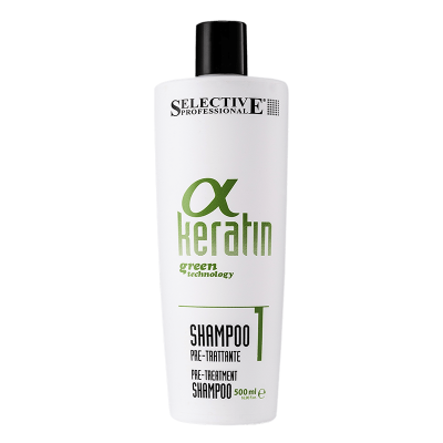 Дълбокопочистващ шампоан с растителен кератин Selective a-Keratin Pre-Treatment Shampoo 500 мл