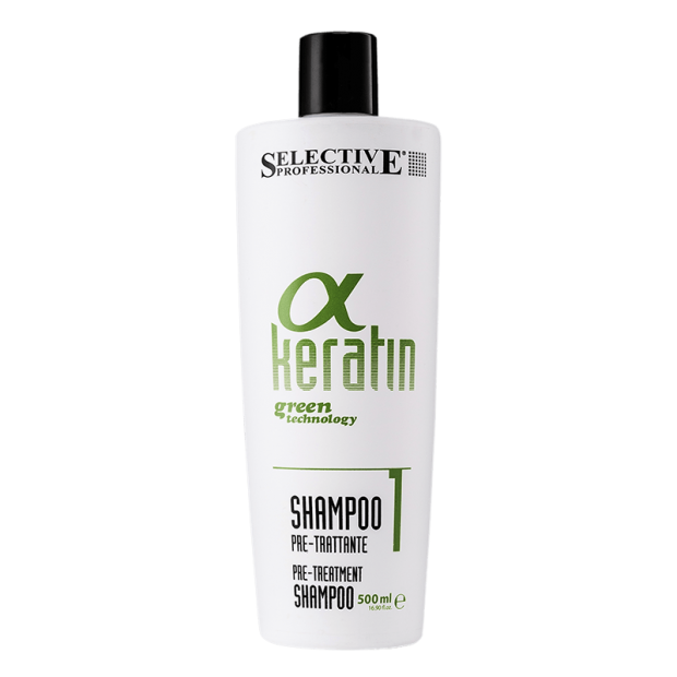 Дълбокопочистващ шампоан с растителен кератин Selective a-Keratin Pre-Treatment Shampoo 500 мл