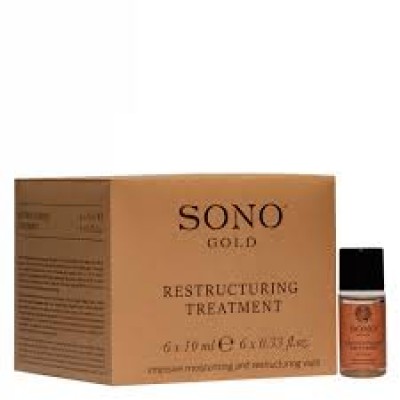 Филър ампули за възстановяване и реконструкция на косата SONO GOLD Restructuring Treatment 6 бр. х 10 мл